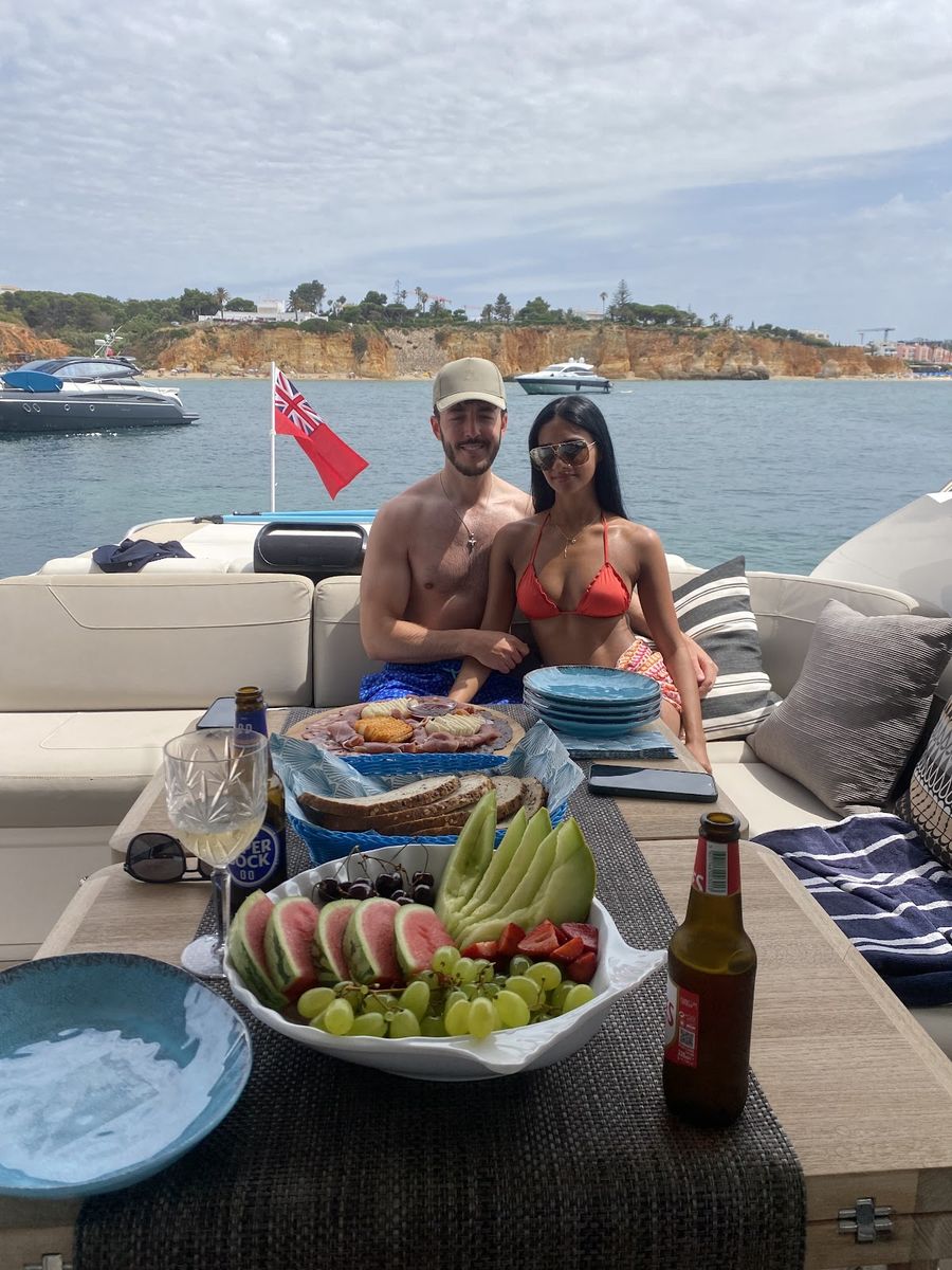 Charcuterie and drinks on deck